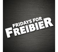 20252 Fridays for Freibier Aufkleber 310x78mm Farbwahl Öko Future Greta Umwelt