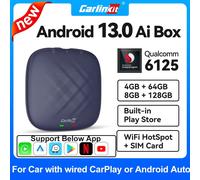 Carlin kit Android 13 TV-Box LED 8 128GB Carplay Wireless Android Auto Wireless Adapter