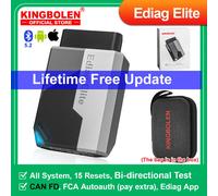 2026 Neue KINGBOLEN Ediag Elite lebenslange kostenlose Auto-Diagnosetools, alle Systeme, 15 Resets, bidirektionaler Test, Auto-Scanner, OBD2 Ediag Elite