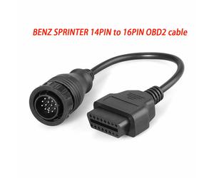 2026 Passender Sprinter 14-Pin auf OBD2 16-Pin Adapter Mercedes-Benz Adapterkabel