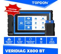 TOPDON VeriDiag X800 BT OBD2 Diagnosegerät Auto für alle Fahrzeuge, Auslesegerät Kfz-Codeleser mit 34 Servicefunktionen, Active-Test, FCA/SFD/CAN-FD-Unterstützung, 2 Jahre kostenlose Upgrad