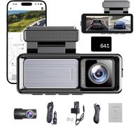 2026 Upgrade Dash Cam Pro 4K Wireless Auto Dashcam vorne hinten mit 64GB Karte