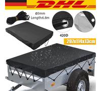20711413 cm Anhänger Flachplane PVC Abdeckplane für 750kg Stema PKW Hänger