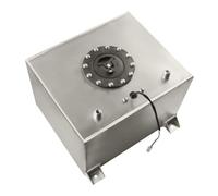 20L Kraftstofftank Aluminium Renntank Racing Tank Silber Mit Sensor Kunststoffdeckel Kraftstofftank Anti-Rutsch-Schaumstoff Explosionsgeschützt Fuel Benzintank Oberseite Der Zelle