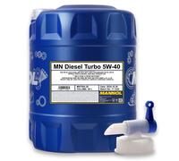 20L Mannol Diesel Turbo Motoröl 5W-40 für VW 502.00 505.00 MB 229.5 229.3 + Hahn