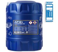 20 (1x20) Liter MANNOL Longlife Antifreeze AF12+ Kühlerfrostschutz Konzentrat rot