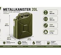 Original Militär Original Nato Benzinkanister oliv 3 Grössen 20 Liter