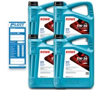 20L ROWE HIGHTEC SYNT RS D1 5W-30 Motoröl GM Dexos1 Gen 2 ILSAC GF-5/-6A 20212-0200-99