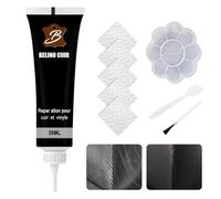 20ML Leder Reparatur Set Flüssigleder Schwarz Lederreparaturset Schwarz Lederreparatur Creme Reparatur von Lederkratzern Mischbare Lederreparatursets für Sofas Autositze Lederjacken Taschen Usw