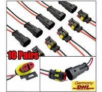 20Paar KFZ Stecker Steckverbindung Steckverbinder Auto Wasserdicht Kabel 2polig