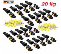 20Paar KFZ Stecker Steckverbindung Steckverbinder Auto Wasserdicht Kabel 2polig