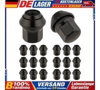 20Pcs Radmuttern Kegelbund M12x1,5 SW19 Schwarz für Ford Mondeo Alufelgen