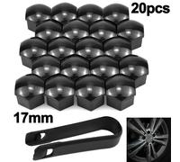 20x Kappen für Radbolzen Radschrauben Radmuttern Radschraubenkappen 17mm Schwarz