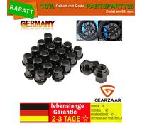 20X Radmuttern Kegelbund Mutter Mondeo M12x1,5 SW 19 für Ford Alufelgen Schwarz