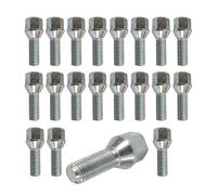 20x Radschrauben M14x1,5 35mm Kegelbund 60° Silber für CUPRA Born K1 Tavascan KR