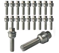 20x Radschrauben M14x1.5 40mm Kugelbund 2-teilig R14 Silber für VW ID. Buzz EB T