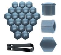 20x Radschraubenkappen 17mm SW 17 Radschrauben Radmuttern Abdeckkappen Grau
