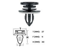 20x Türverkleidung Clips Befestigung Tür Klips Halter für Audi A4 2002 schwarz