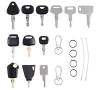 21 Stück Ersatz Zündschlüssel,Baumaschinen Schlüssel Set,Zündschlüssel set,Bagger Schlüssel Baumaschinen Schlüssel Set für Maschinen,Universal Motor Startschalter