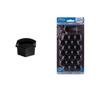 21 Stück Radschrauben-Kappen 19mm schwarz glänzend Radmuttern Abdeckung Abzieher