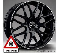 21 Zoll GT9 Felgen 10+11,5x21 5x112 ET54-43 schwarz mit pol. Rand für Mercedes