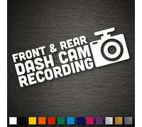 21784 Dash Cam recording Aufkleber 200x61mm Front Rear Kamera Video Auto Sticker