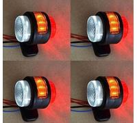 24/7 AUTO 4 x 24V rot weiß orange Begrenzungsleuchten LED Seitenpositionsleuchten LKW Wohnwagen LKW Bus