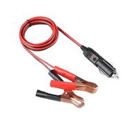 24V 12V Kfz-Zigarettenanzünder-Verlängerungskabel mit Krokodilklemmen und 15A-Sicherung, Steckeradapter