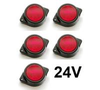 #24V 5 X LED Hinten Marker Rot Begrenzungsleuchten Lkw Bus Wohnmobil Van SUV