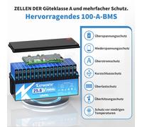 24V LiFePO4 Lithium Batterie 200Ah BMS 20000 Tiefzyklus Stromspeiccher Wohnmobil