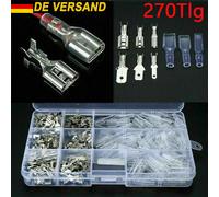 270x Kabelschuhe-sortiment Steckverbinder Flachstecker Kabel-schuhe Auto KFZ DE