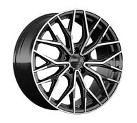 2DRV WH37 Schwarz Hochglanzpoliert Alufelge 19 Zoll ET46 5x114,3 ML72,6