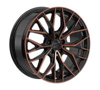 2DRV WH37 schwarz kupfer hochglanzpoliert 8.5x20" ET35 LK5 112 ML 66.6 Alufel...