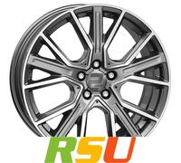 2DRV WH34 daytona grau hochglanzpoliert 8.5x19" ET50 LK5 120 ML 65.1 Alufelge...