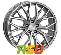 2DRV WH37 daytona grau hochglanzpoliert 8.5x19" ET48 LK5 112 ML 66.6 Alufelge...