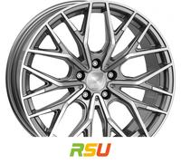 2DRV WH37 daytona grau hochglanzpoliert 8.5x19" ET48 LK5 112 ML 66.6 Alufelge...