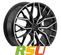 2DRV WH37 Schwarz Hochglanzpoliert Alufelge 19 Zoll ET46 5x114,3 ML72,6