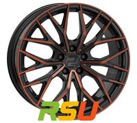 2DRV WH37 schwarz kupfer hochglanzpoliert 8x18" ET35 LK5 120 ML 72.6 Alufelge...