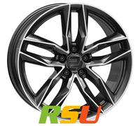2DRV WH40 dark gunmetal hochglanzpoliert 9x20" ET50 LK5 130 ML 71.5 Alufelgen...