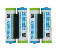2er Pack Akku kompatibel mit Garmin 010-11874-00 - AA NI-MH 2600mAh 1.2V - für Approach G3, G5, Astro 320, 430 Handheld, Dakota 10, 20, eTrex 10, 20