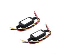 2er Set DC Spannungsregler 12V auf 6V 3A Kompakt(DC12V to 6V 3A) | Kompaktes Design, 4.3x2.2cm Größe, einfaches Installieren, für ideal für enge Räume, schwarzes ABS Gehäuse