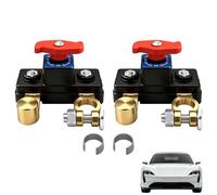 2er-Set Kfz-Batterie-Trennschalter aus reinem Kupfer - Hochleitfähiger, einstellbarer 12-24V Trennschalter für LKW, Boote, Wohnmobile - Intelligente, stabile Stromübertragung für Autobatterien