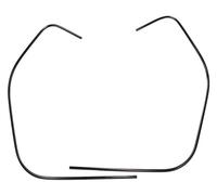 2EXTREME Kantenschutz Schlitzrohr Set Beinschild seidenmatt schwarz kompatibel mit Vespa GTS GTV 125-300ccm