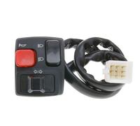 2EXTREME Lenkerschalter links 8-polig Blinker Licht Hupe kompatibel mit Derbi Senda Aprilia RX SX 50 AM6 - Schaltereinheit schwarz Moped Ersatzteil