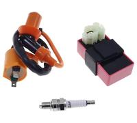 2EXTREME Racing CDI offen, Zündspule, Zündkerze kompatibel für 4 Takt China Roller. 50ccm 4T GY6, 139QMB