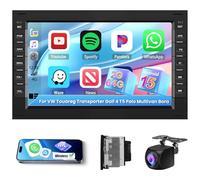 [2G+64G] Hikity Autoradio Navi Für VW T5 Golf 4 Passat B5 Jetta EOS Polo Android 13 Wireless Carplay 7 Zoll Bildschirm Radio mit Android Auto GPS WiFi Rückfahrkamera FM RDS DSP SWC Bluetooth MIC