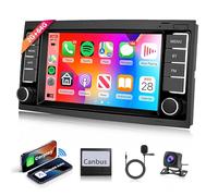 2G+64G Wireless Carplay Android 15 Autoradio für VW Touareg 2004-2011 VW Transporter T5 Multivan 2004-2009 7 Zoll Autoradio mit Android Auto Navi GPS WiFi Bluetooth FM/RDS/EQ/USB/SWC Rückfahrkamera