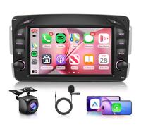 2G+64G Wireless Carplay Android Autoradio für Mercedes Benz W168 W203 CLK C209/W209 SLK/W170 W463 Viano Vito Vaneo 7 Zoll Autoradio mit Android Auto Navi GPS WiFi Bluetooth FM/RDS/EQ Rückfahrkamera