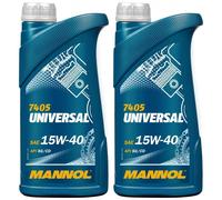 2l Mannol 7405 Motoröl Universal 15W-40 2x1l