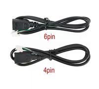 2Pcs 75CM Auto USB Kabel Adapter 4Pin & 6Pin Stecker USB Verlängerung Kabel Adapter Auto Radio Stereo